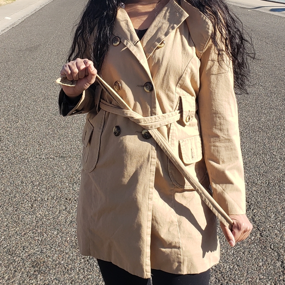 Silence + Noise hooded cotton coat